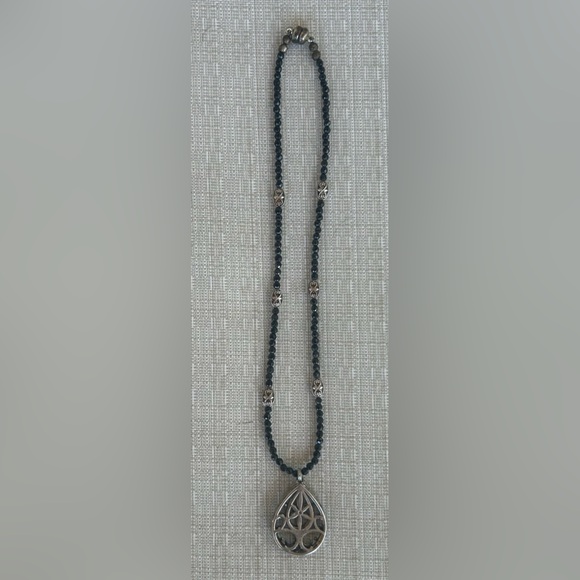 Gabriel & Co. Sterling Silver and Diamond Filigree Necklace - Picture 4 of 4